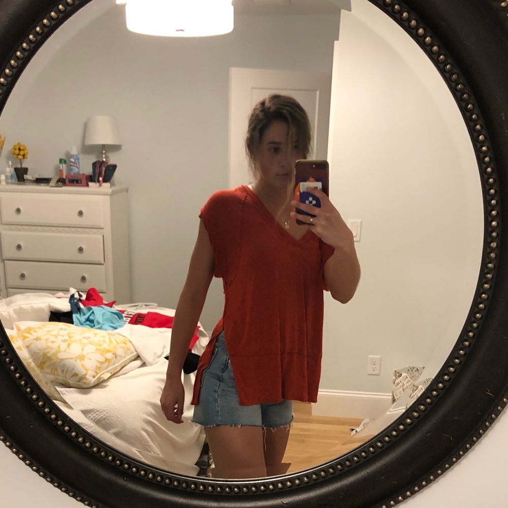 We The Free red free people top(over sized)